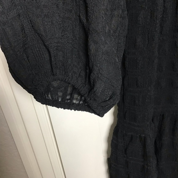Madewell Puff Sleeve Black Dress Size 6. - Picture 4 of 7